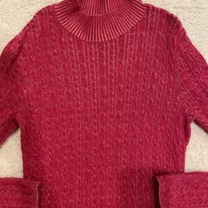 Abercrombie & Fitch Cable-Knit Red Sweater Dress, Size S. Great winter dress